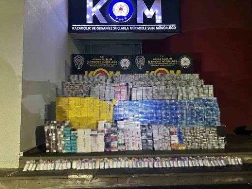 Adana&rsquo;da 16 bin paket ka&ccedil;ak sigara ele ge&ccedil;irildi
