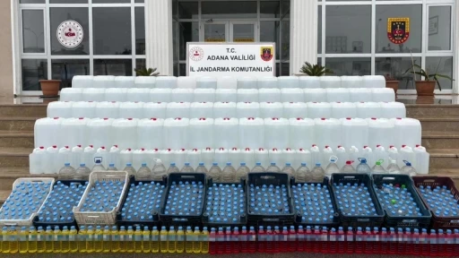 Adana&rsquo;da 2 bin 495 litre sahte alkol ele ge&ccedil;irildi
