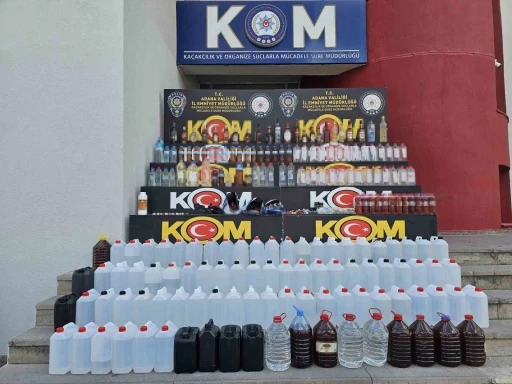 Adana’da 660 litre sahte içki ele geçirildi: 9 gözaltı
