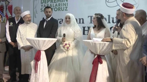 Adıyaman’da 100 depremzede çiftin nikahı kıyıldı
