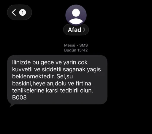 AFAD&rsquo;dan vatandaşa beklenen yağışa karşı &rsquo;tedbirli olun&rsquo; mesajı
