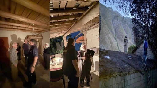 AFAD, Yangında evi zarar gören aileyi ziyaret etti

