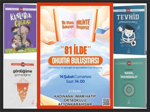 Afyonkarahisar&rsquo;da &lsquo;81 İlde Okuma Buluşması&rsquo; etkinliği ger&ccedil;ekleştirilecek
