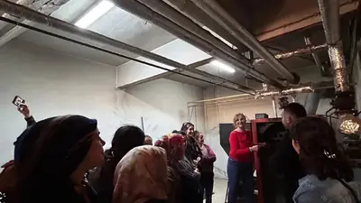 Sultanhisar’da kalorifer ateşçiliği kursiyerlerine uygulamalı eğitim