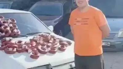 Eskişehir’de otomobilini 100 kilo dana sucuğuyla takas etti