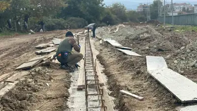 Taşköprü Belediyesi’nin bisiklet yolu projesinde çalışmalar sürüyor