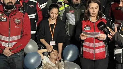 Küçükçekmece’de motosiklet kulüpleri ve grupları, minik Ali Yiğit için gaza bastı
