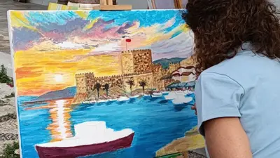 Çeşme’nin tarihi dokusu 9 sanatçının tuvalinde hayat buldu