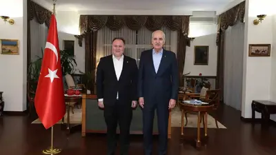 TBMM Başkanı Kurtulmuş, KKTC Cumhuriyet Meclisi Başkanı Öztürkler ile bir araya geldi