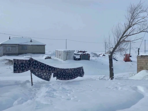 Ağrı&rsquo;da k&ouml;yler kışın tamamen kar altında kaldı
