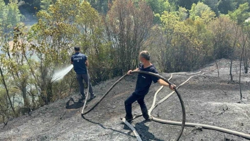 Ahşap evden ormanlık alana sıçrayan yangın kontrol altına alındı
