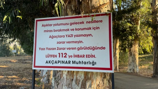Akçapınar Muhtarlığından Ağaçları Koruma İhtarı