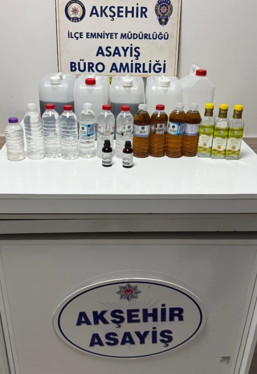 Akşehir&rsquo;de sahte alkol operasyonu
