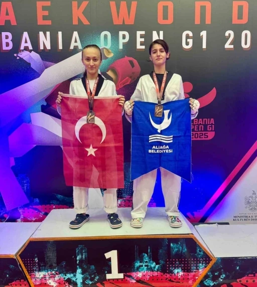 Aliağalı taekwondoculardan iki madalya
