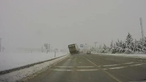 Amasya’da yürekleri ağza getiren anlar kamerada
