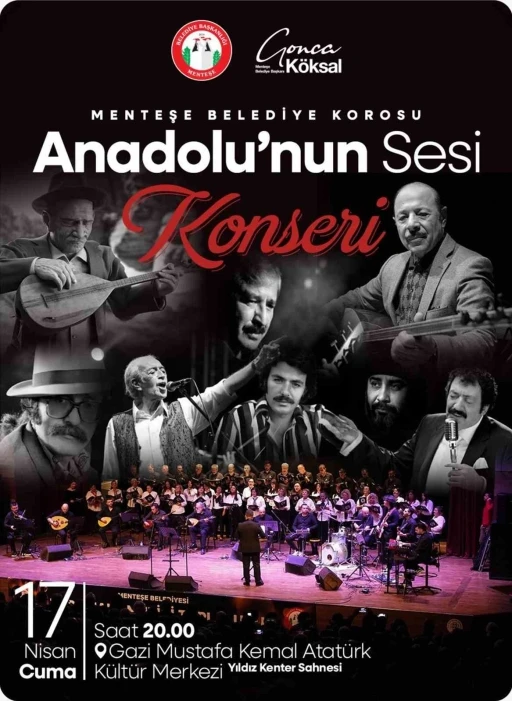&lsquo;Anadolu&rsquo;nun Sesi&rsquo; Menteşe&rsquo;de yankılanacak
