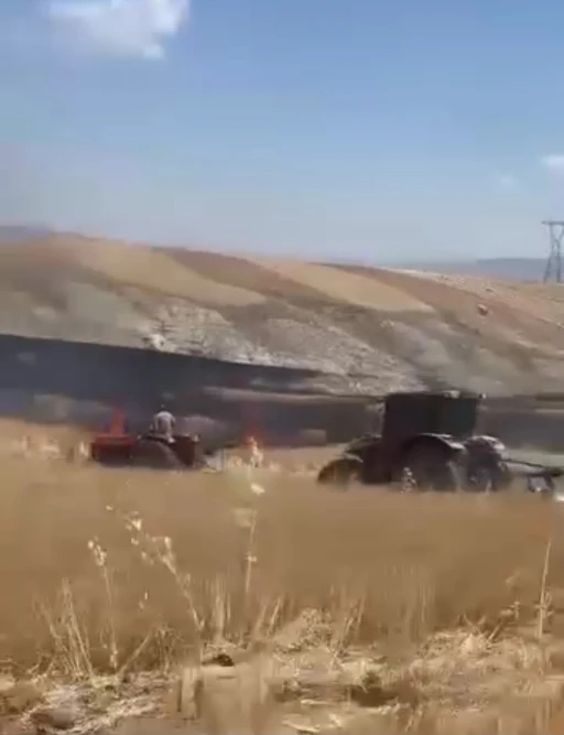 Ankara&rsquo;da ekili arazide yangın
