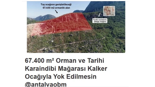 Antalya’da orman ve tarihi mağara tehlikede