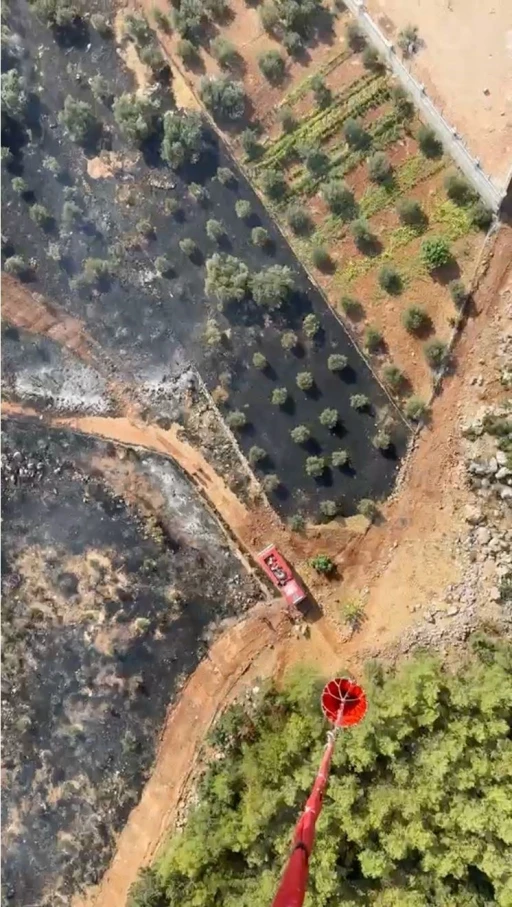 Antalya&rsquo;da ormanlık alanı tehdit eden yangın
