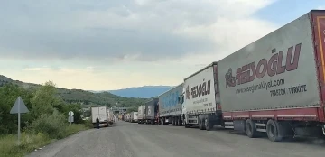 Ardahan-Posof Türkgözü Sınır Kapısı’nda tır kuyruğu
