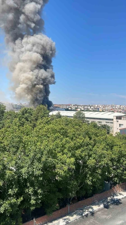 Arnavutk&ouml;y&rsquo;de s&uuml;nger fabrikasında yangın
