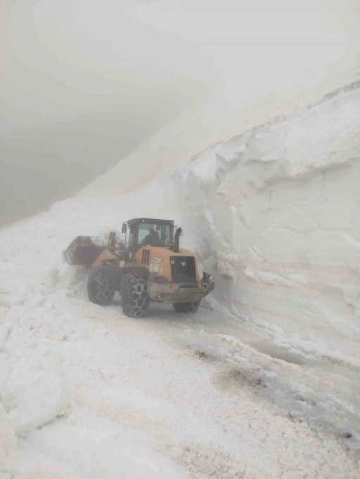 Artvin&rsquo;de haziran ayında kar mesaisi
