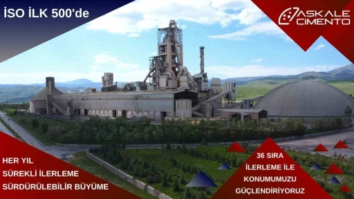 Aşkale &Ccedil;imento rekor tazeledi: İSO 500&rsquo;de 36 basamak yukarı &ccedil;ıktı
