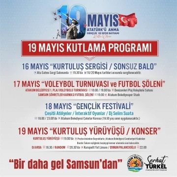 Atakum’da 19 Mayıs coşkusu yaşanacak
