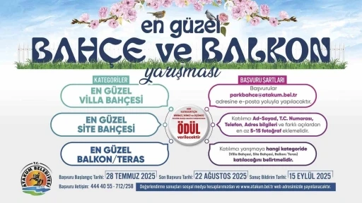 Atakum’da ‘En Güzel Balkon ve Bahçe Yarışması’
