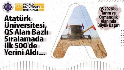 Atat&uuml;rk &Uuml;niversitesi, QS alan bazlı sıralamada ilk 500&rsquo;de yerini aldı

