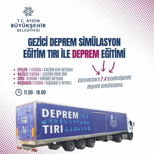 Aydın Büyükşehir Belediyesi’nden deprem simülatörü
