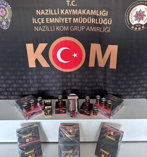 Aydın’da 263 adet kaçak gıda takviyesi ele geçirildi
