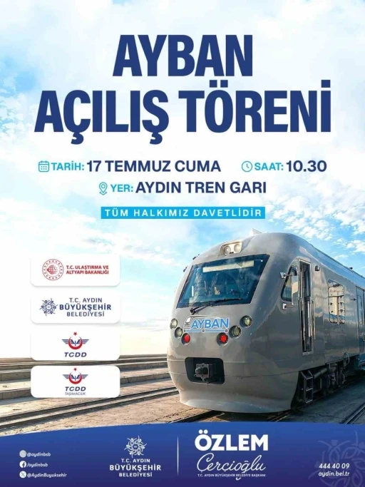 Aydın&rsquo;da AYBAN banliy&ouml; hattı hizmete a&ccedil;ılıyor
