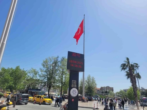 Aydın’da termometreler 30 dereceyi gördü
