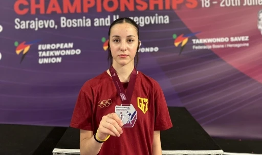 Aydınlı tekvandocu R&uuml;meysa, Avrupa ikincisi oldu
