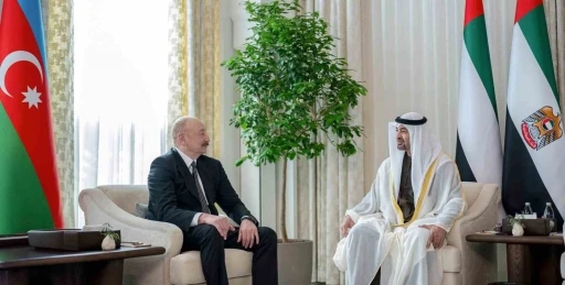 Azerbaycan Cumhurbaşkanı Aliyev, BAE Devlet Başkanı Nahyan ile bir araya geldi
