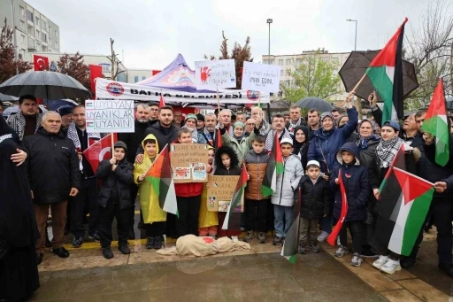Bafra’da Gazze için miting
