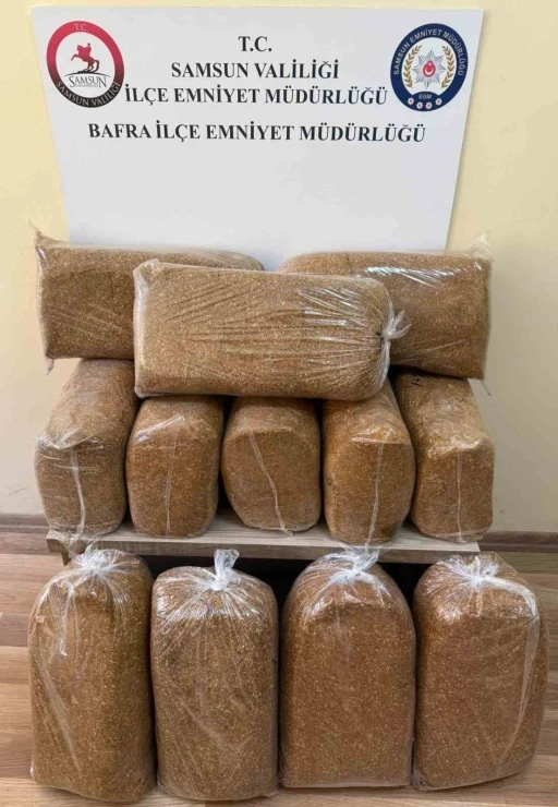 Bafra’da kaçak tütün operasyonu: 60 kilo tütün ele geçirildi

