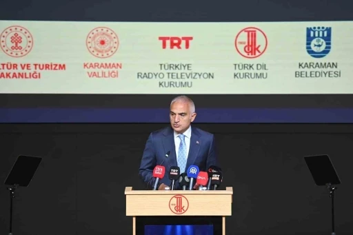 Bakan Ersoy: "T&uuml;rk&ccedil;e, u&ccedil;suz bucaksız T&uuml;rkistan topraklarından Anadolu&rsquo;ya uzanan bir medeniyet y&uuml;r&uuml;y&uuml;ş&uuml;n&uuml;n sesidir"
