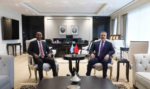 Bakan Fidan, Somali Limanlar ve Deniz Ulaştırma Bakanı Nur ile bir araya geldi
