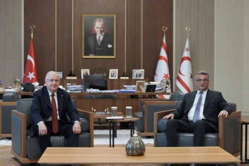 Bakan G&uuml;ler, KKTC Cumhurbaşkanı Erh&uuml;rman ile bir araya geldi
