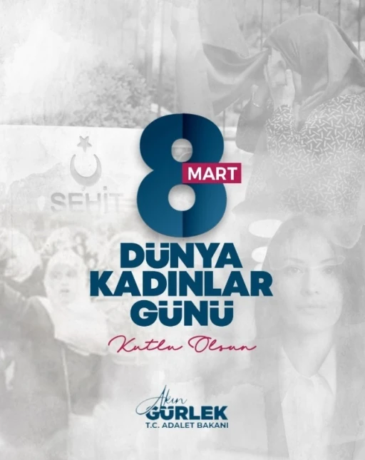 Bakan G&uuml;rlek: "Kadını dışlayan, şiddet uygulayan zihniyete karşı m&uuml;cadelemizi kararlılıkla s&uuml;rd&uuml;r&uuml;yoruz"
