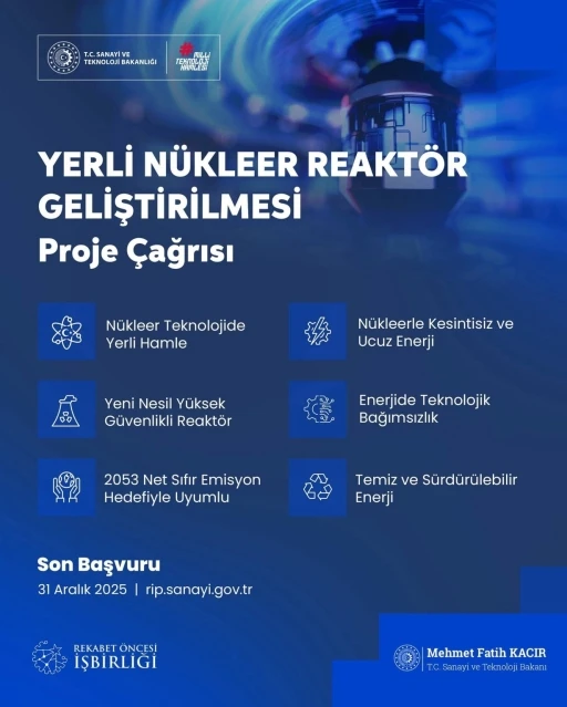 Bakan Kacır: &quot;Nükleer enerji teknolojilerinde yeni bir adım atıyoruz&quot;
