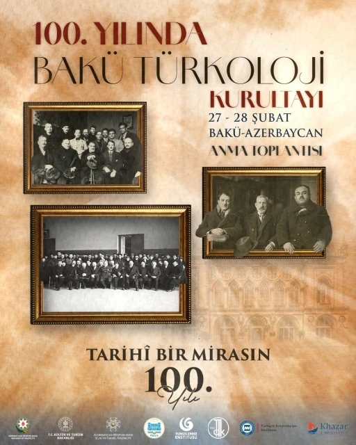 Bak&uuml; T&uuml;rkoloji Kurultayı 100. yılında aynı salonda anılacak
