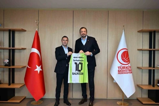 Balıkesir basketbolu i&ccedil;in Başkan Ahmet Akın&rsquo;dan TBF&rsquo;ye &ouml;nemli ziyaret
