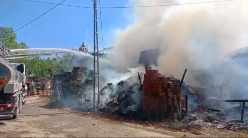Bartın&rsquo;da yangında bir ev ve ahır k&uuml;l oldu
