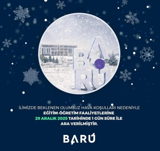 Bartın &Uuml;niversitesi&rsquo;nde eğitime tatili
