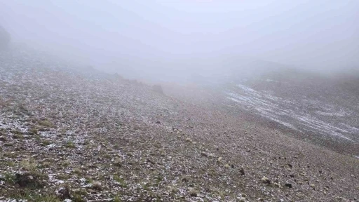 Başkale’de yüksek kesimlere kar yağdı
