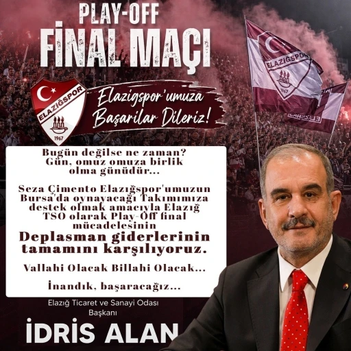 Başkan Alan, Elazığspor&rsquo;un deplasman giderlerini karşıladı
