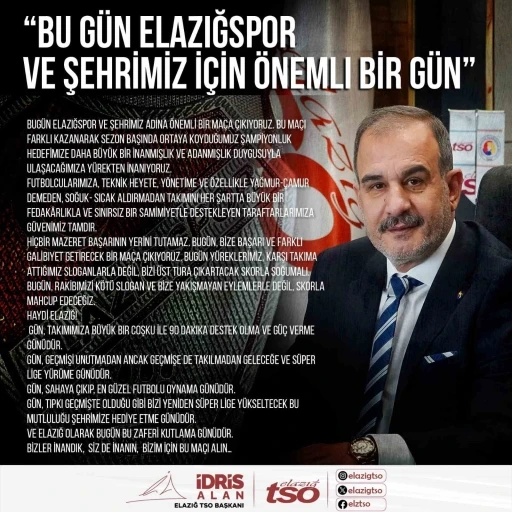 Başkan Alan, &quot;Gün sahaya çıkıp, en güzel futbolu oynama günüdür&quot;
